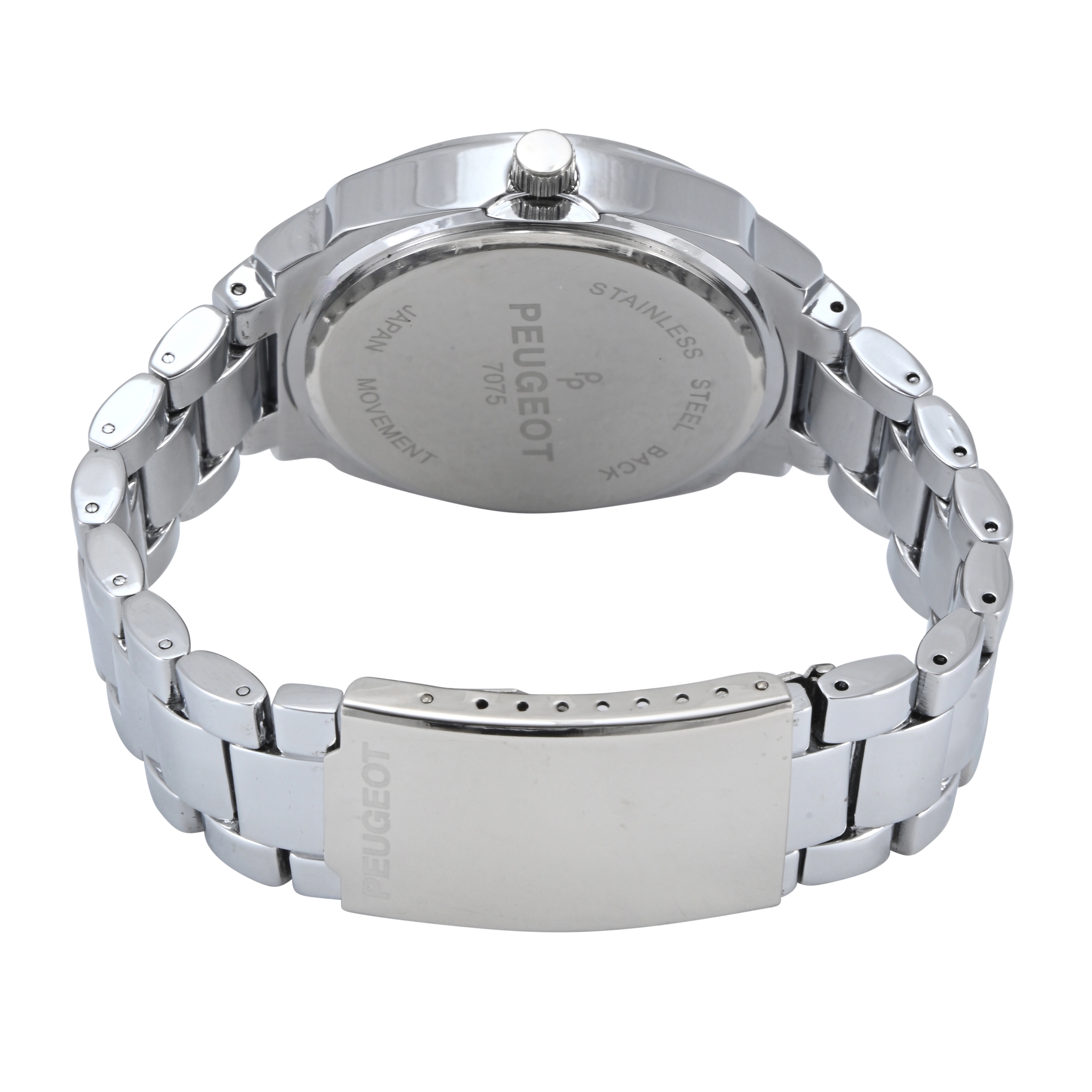 Peugeot Women's 40mm Blue Face Boyfriend Bracelet Watch with Crystal Bezel
