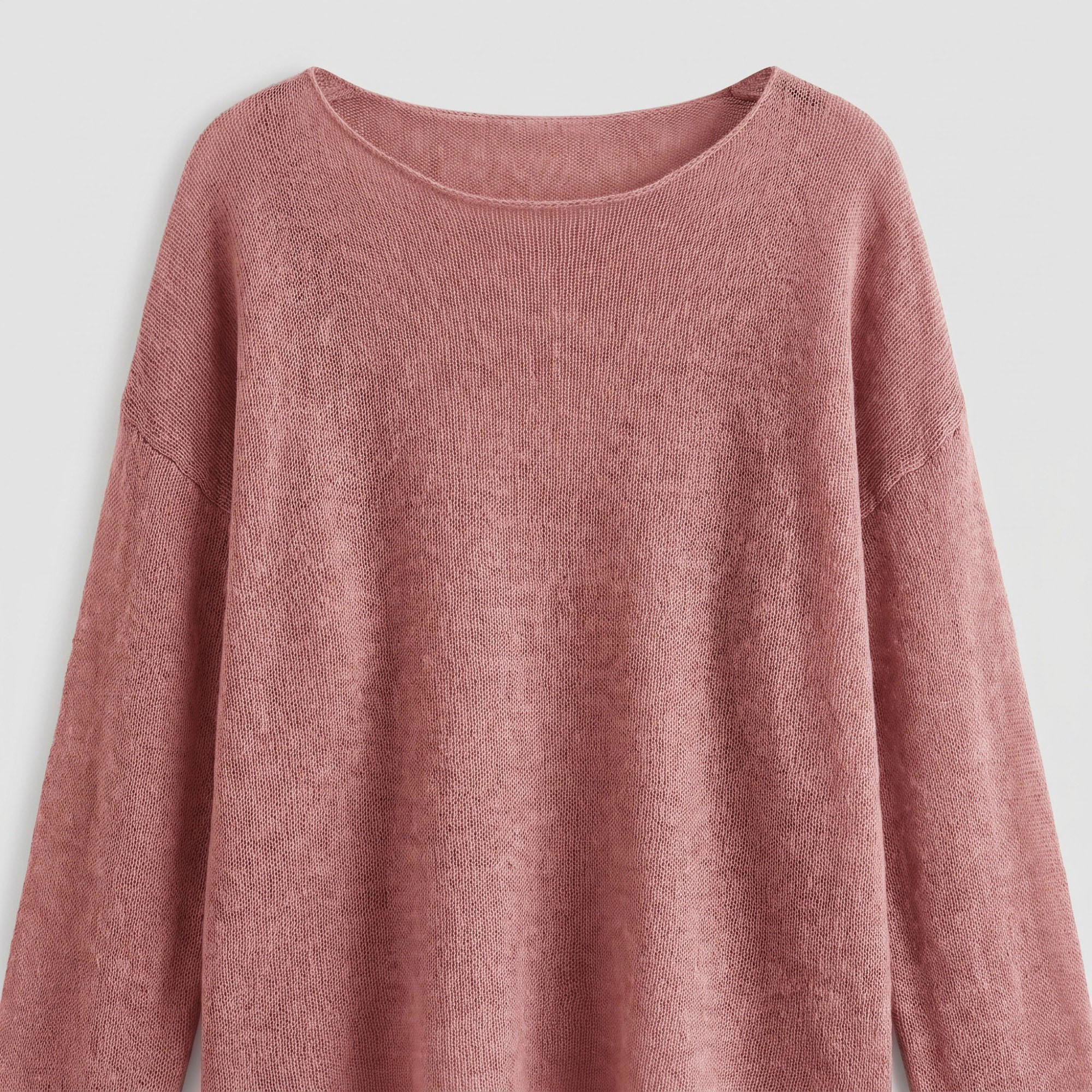 Anna-Kaci Women's Sheer Loose Knit Long Sleeve Sweater