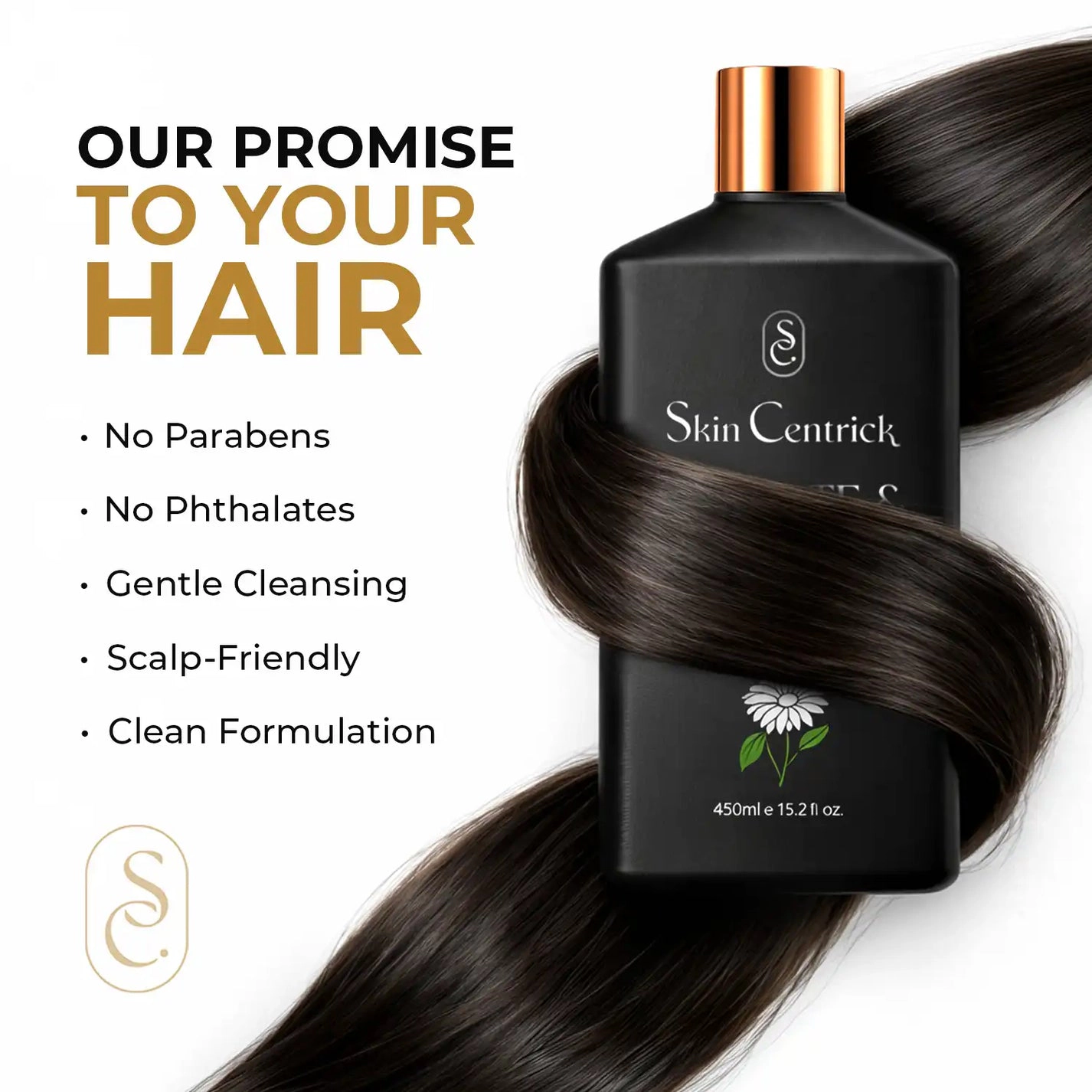 Skin Centrick | Hydrate & Nourish Shampoo | Moisturizing | Panthenol, Wheat Protein & Coconut Oil | Dry Hair | 450 ml