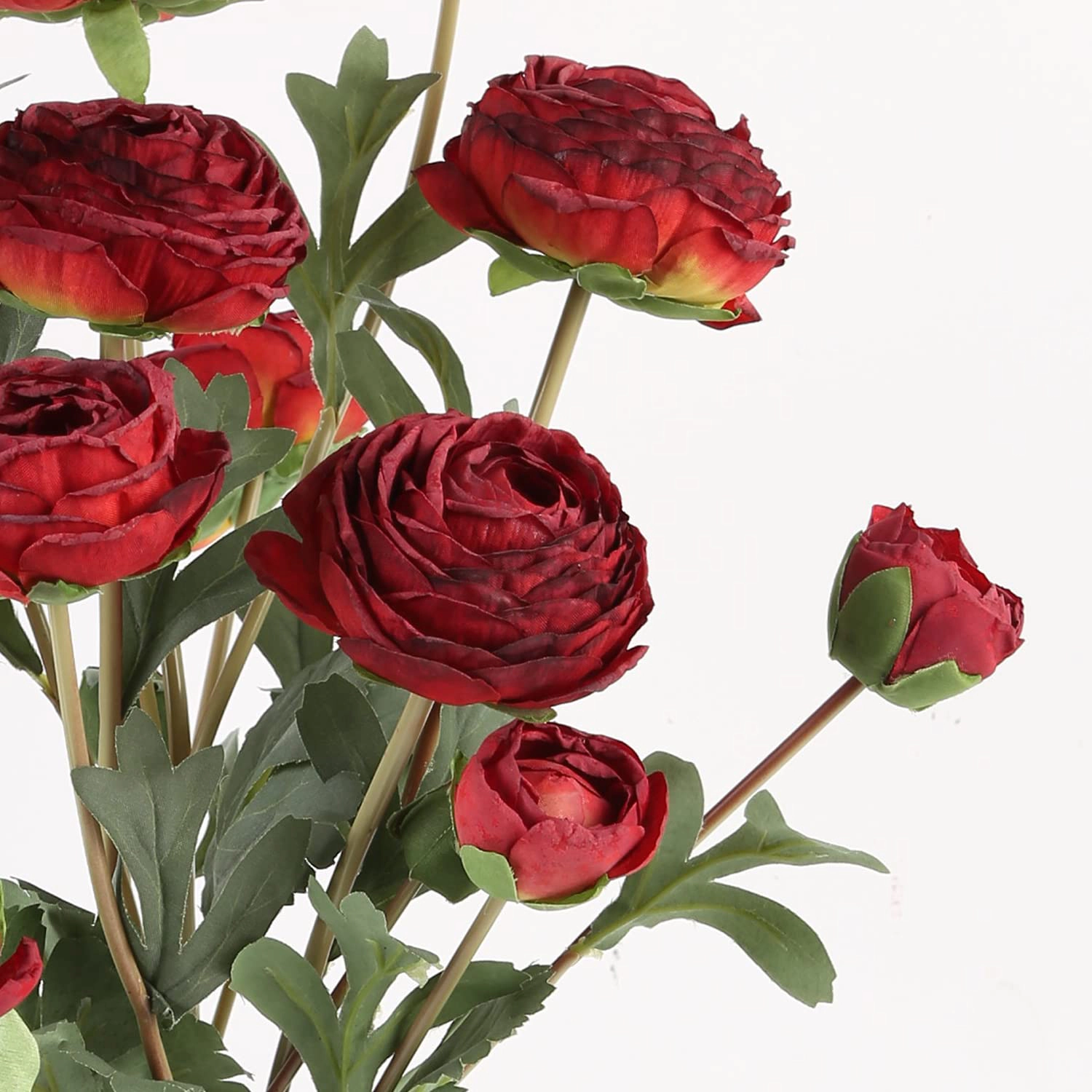 PUPWE Artificial Ranunculus Flowers Bouquet Decor