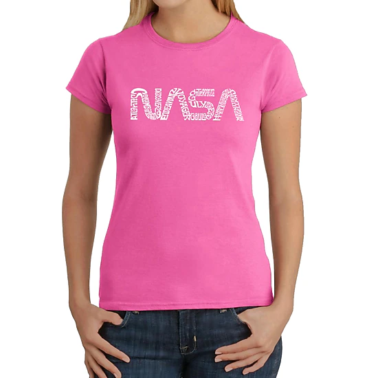 LA Pop Art Women's Word Art T-Shirt - Worm Nasa