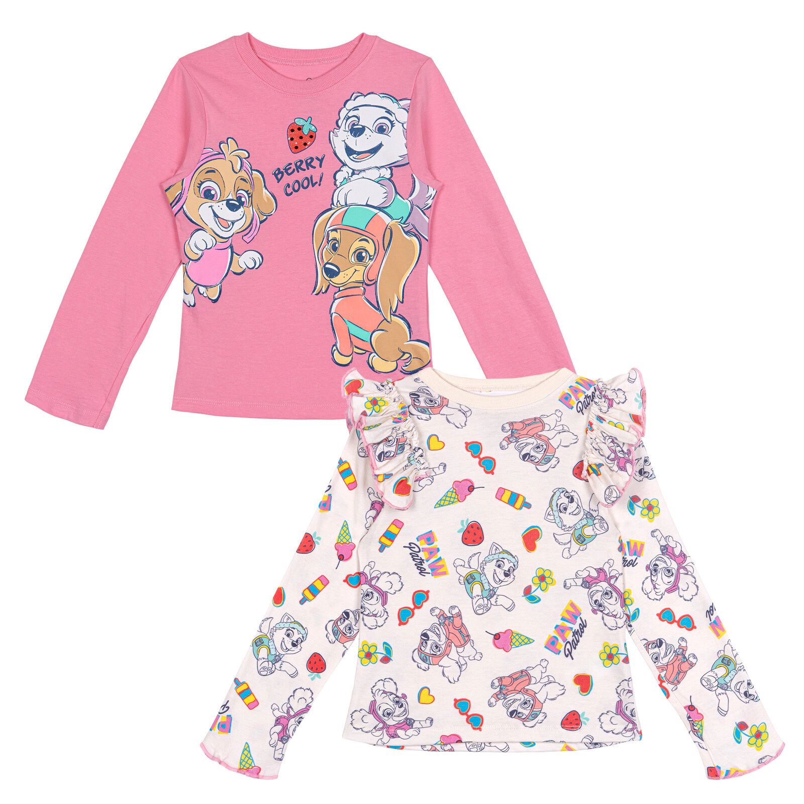 Paw Patrol Girls' 2-Pack Long Sleeve Tees