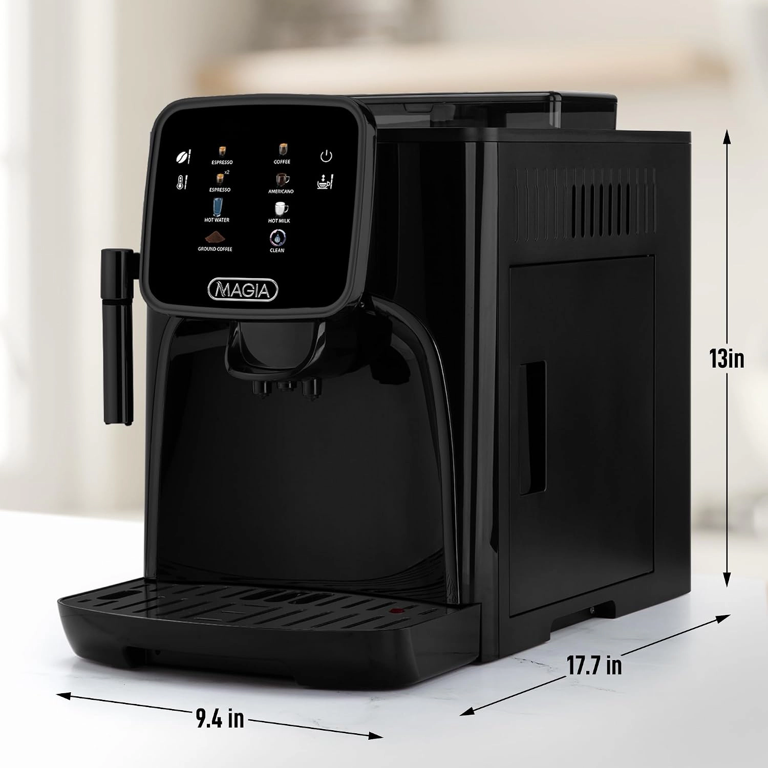 Zulay Kitchen Magia Clasica - Fully Automatic Espresso Machine with Grinder