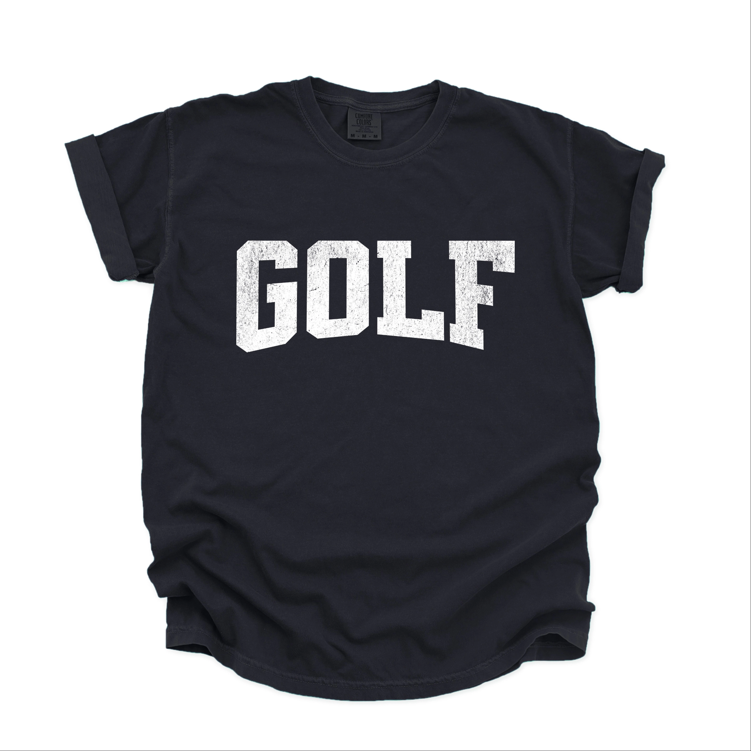 Simply Sage Market - Golf Arched Varsity Men's Garment Dyed Graphic T-Shirt
