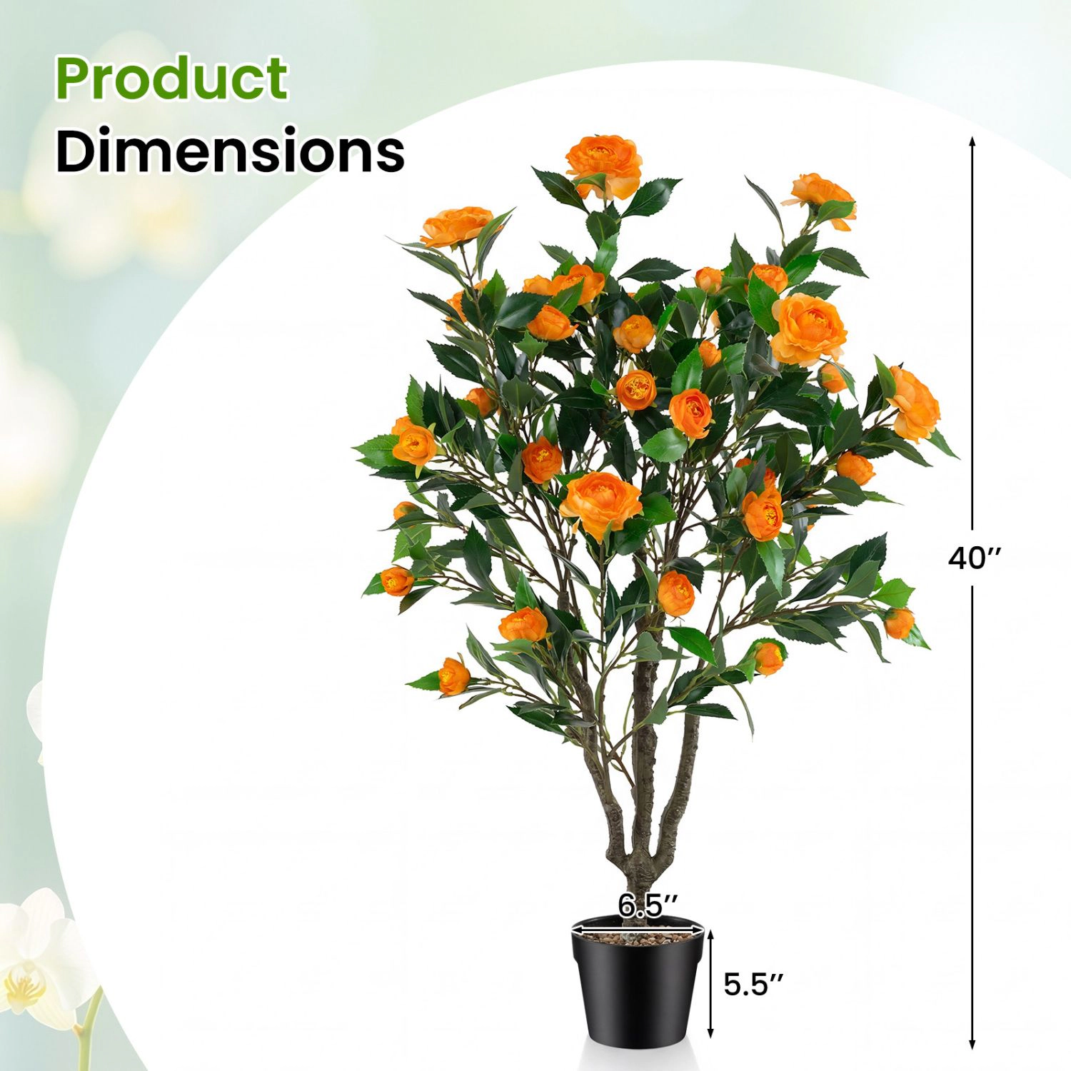 SlickBlue 2 Pack Artificial Floral Tree for Home Office Patio Decor