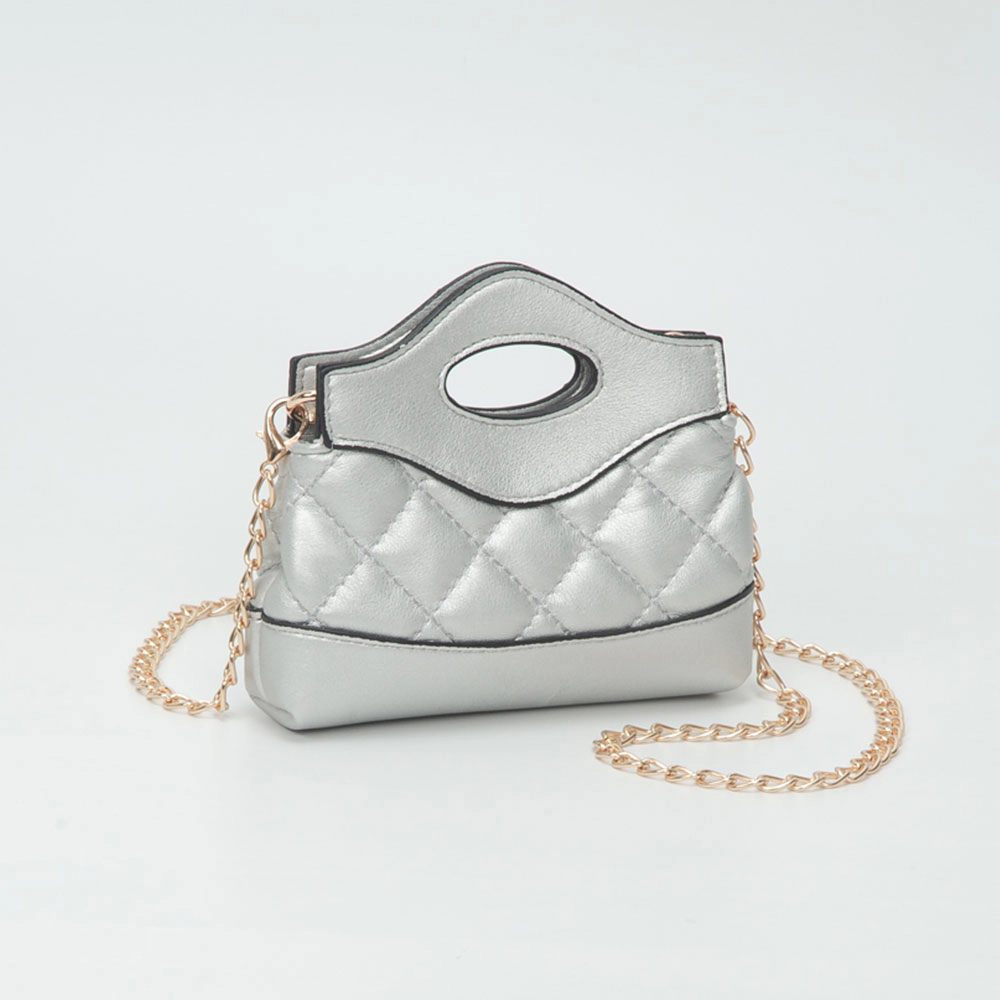 FASHNZFAB Smooth Faux Leather Mini Quilted Handbag Crossbody Bag