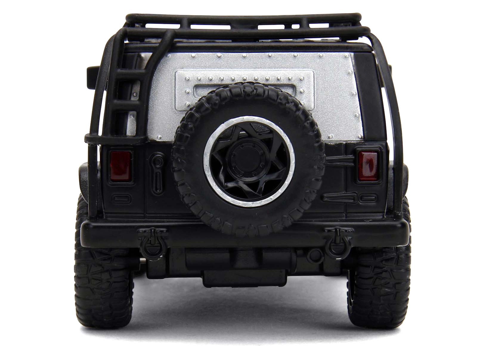 Jada Tej's Jeep Wrangler Custom Silver Metallic with Black Top and Roof Rack "Furious 7" (2015) Movie "25