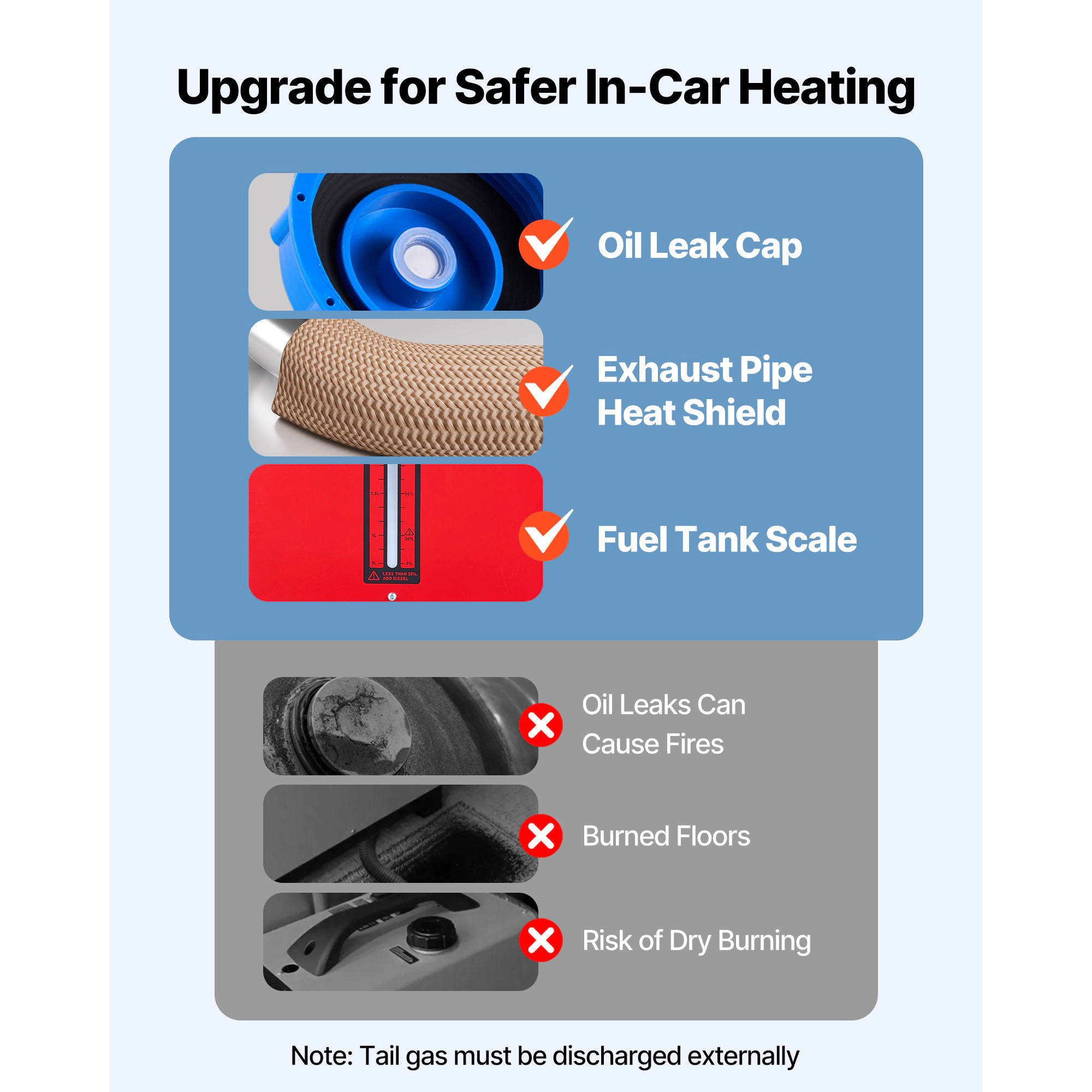 HONGGE Diesel Air Heater 8 kW DC12- 24V Fast Heating Parking with Remote Control and LCD Switch Low Noise