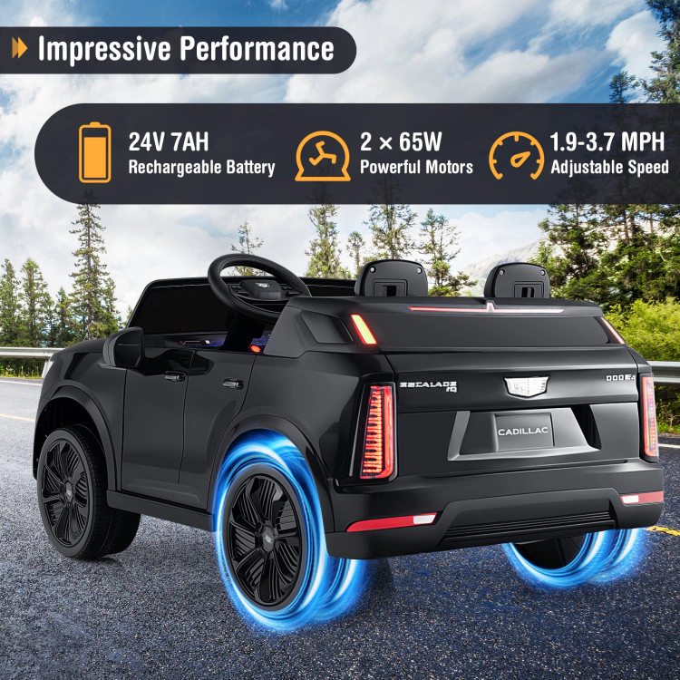 Hivvago 24V Ride on Truck 2-Seater Licensed Cadillac with Remote Control