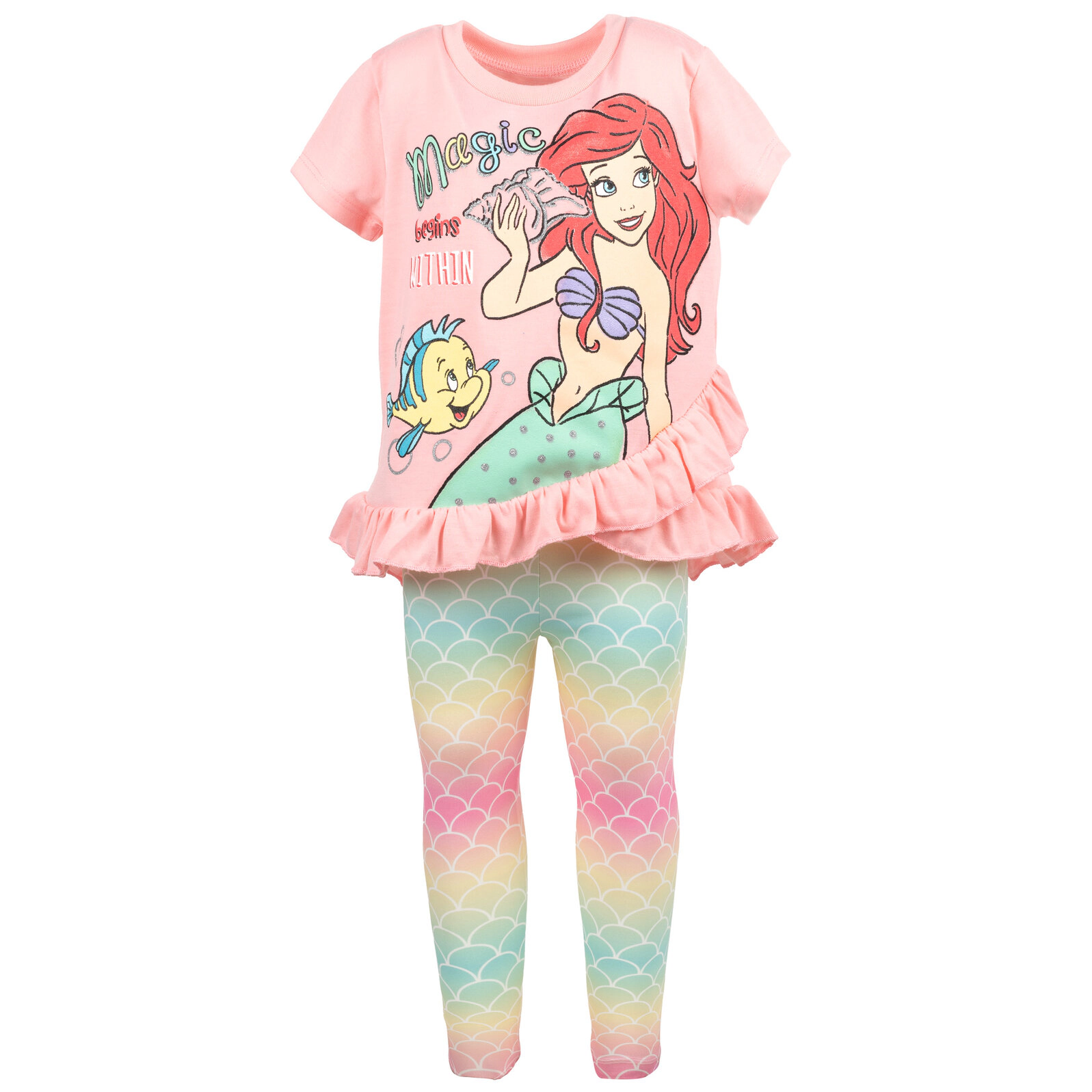 Disney Princess Girls' 2-Piece T-Shirt and Leggings Set