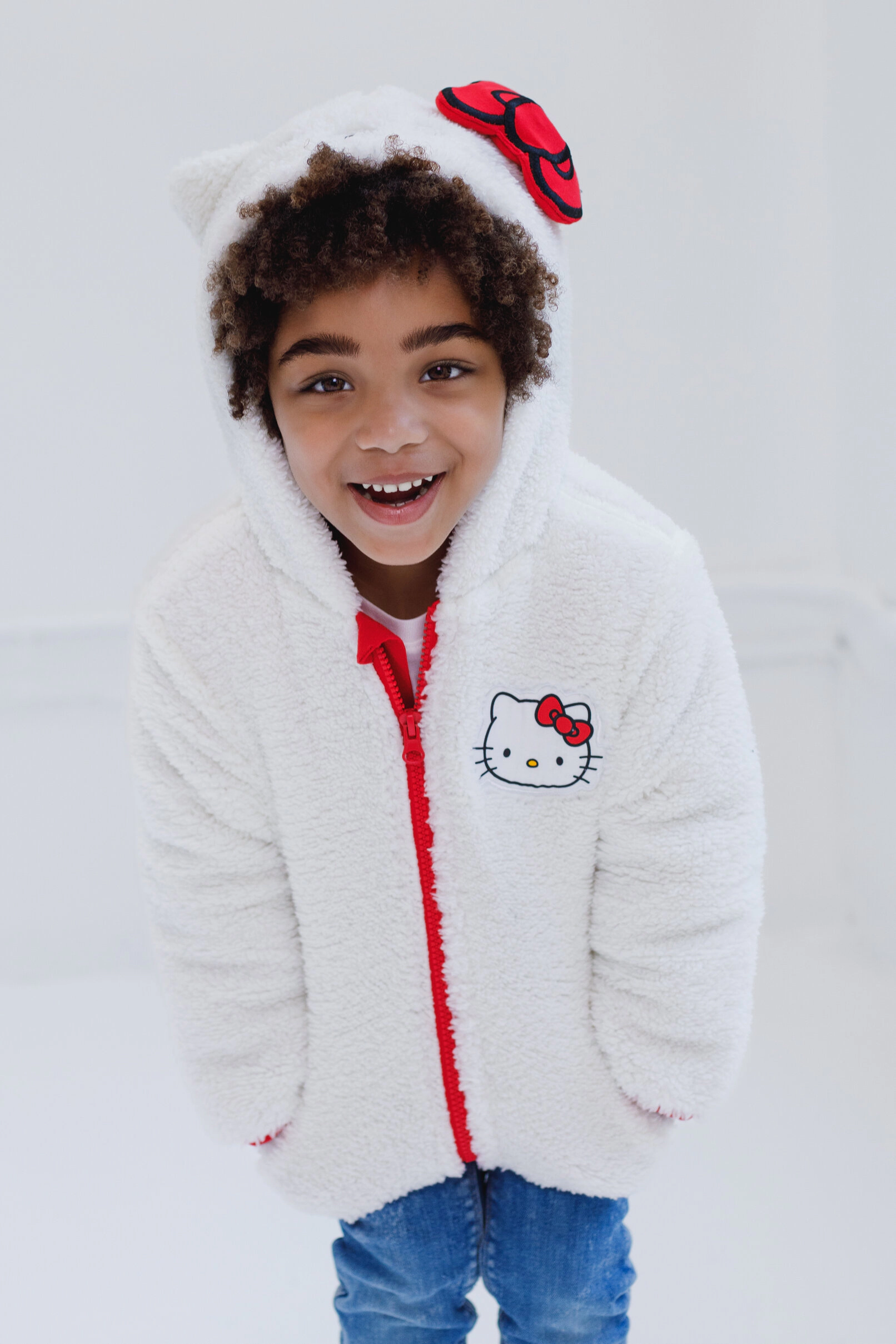 Hello Kitty Girls' Cosplay Hooded Fleece Jacket