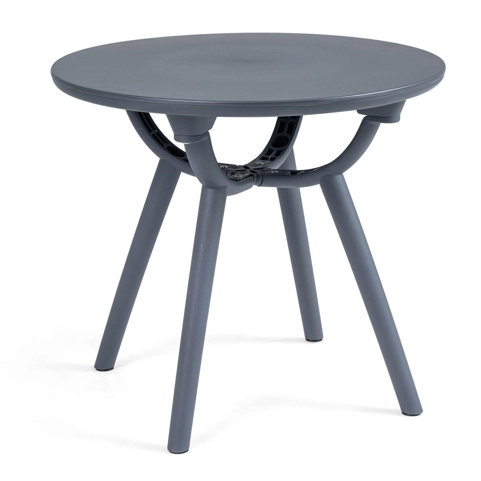 SUGIFT Gray 20-In Round Outdoor Side Table with Resin Top, 110-Lb Capacity
