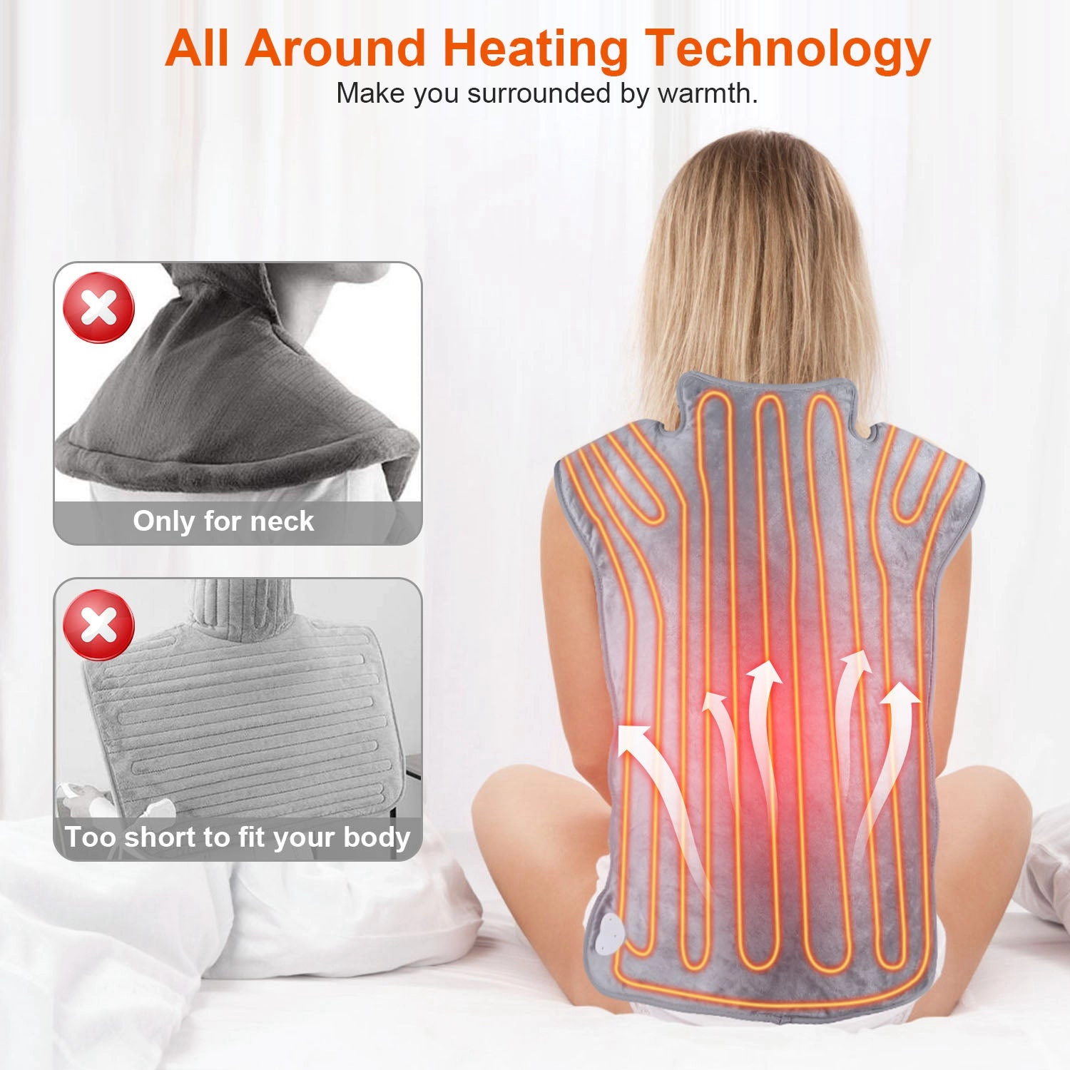 GBruno Microfiber Electric Heating Wrap For Neck
