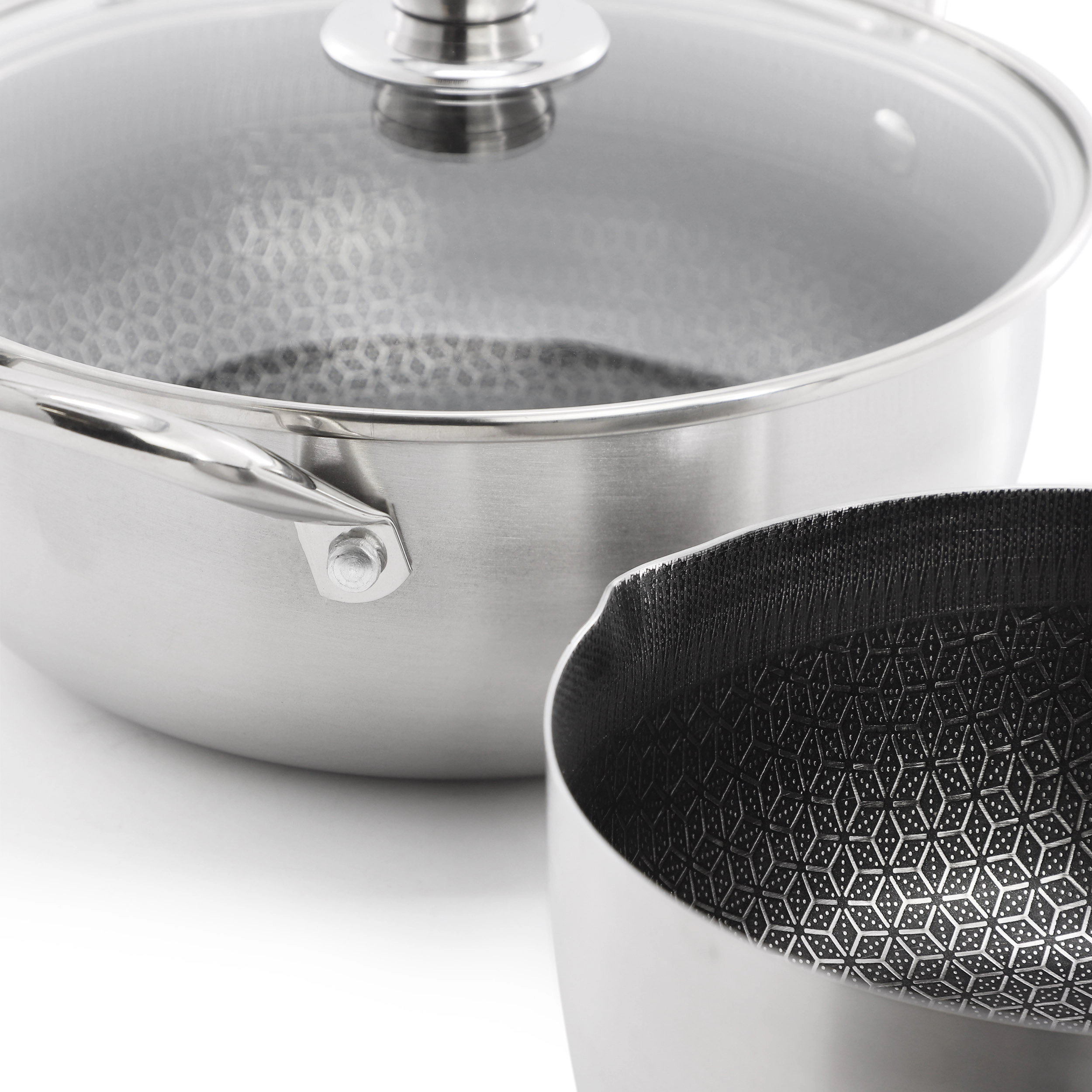 Gibson Home Elsenborn 10 Piece Hybrid Nonstick Stainless Steel Cookware Set