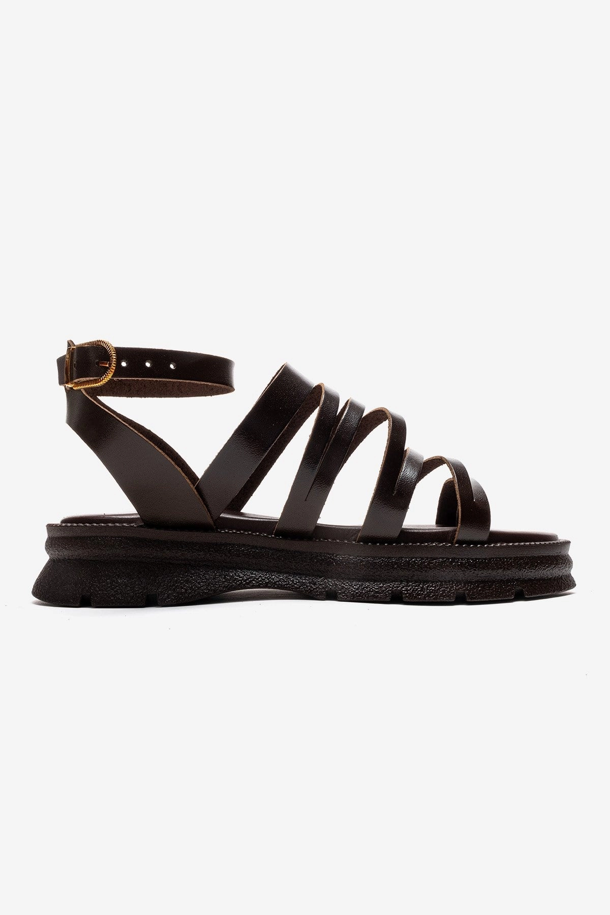 Forever & Always Womens Pelsa Leather Multi Strap Sandals