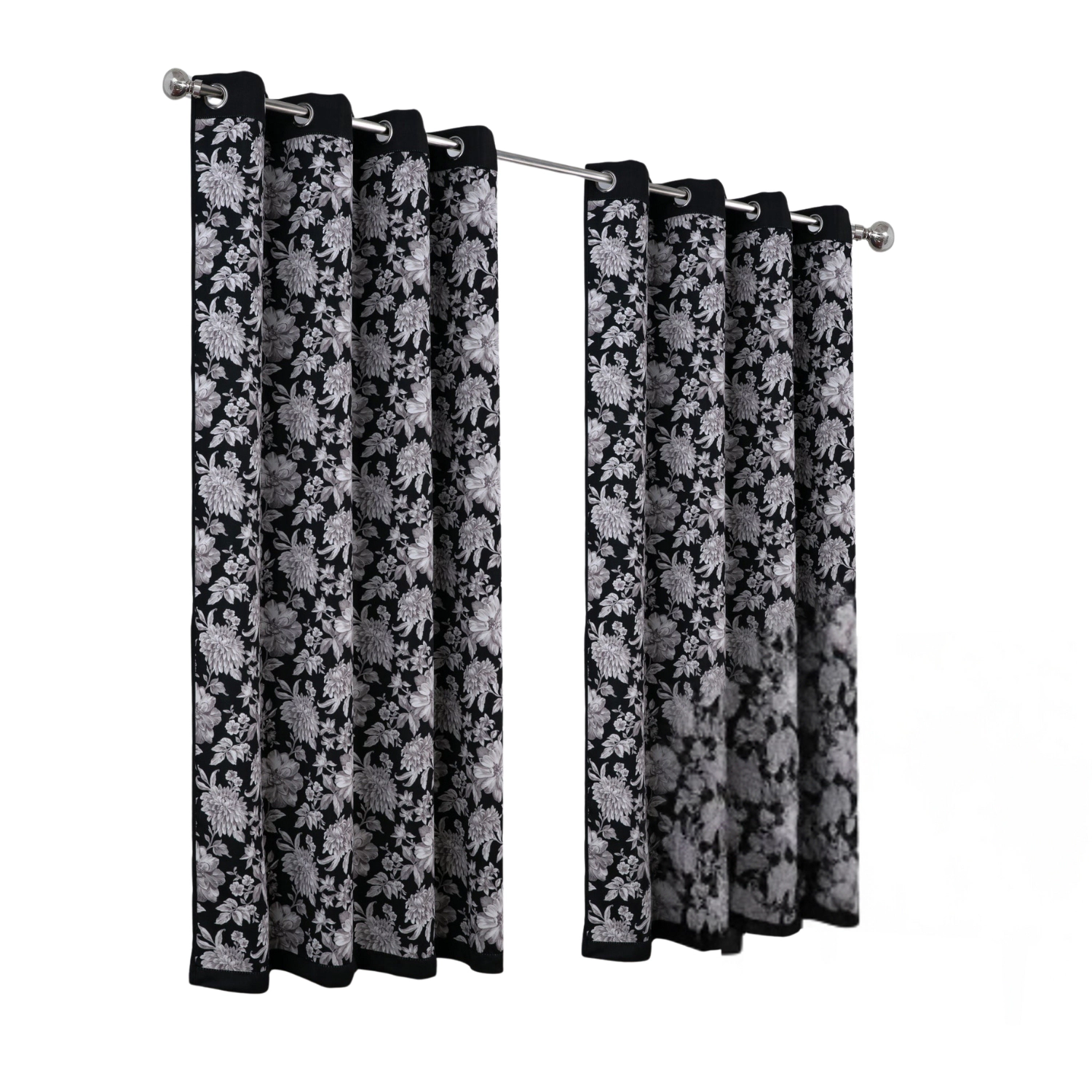 Olivia Gray 100% Polyester 190 GSM Eloise Reversible Blackout Grommet Curtain Panel 54" x 84
