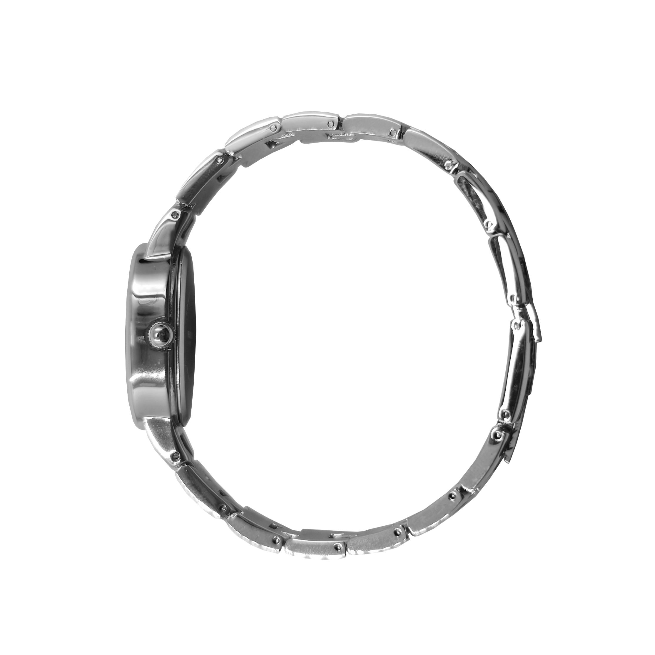 Peugeot Women's Silver 30x25mm Sun Moon Dial Link Bracelet Watch