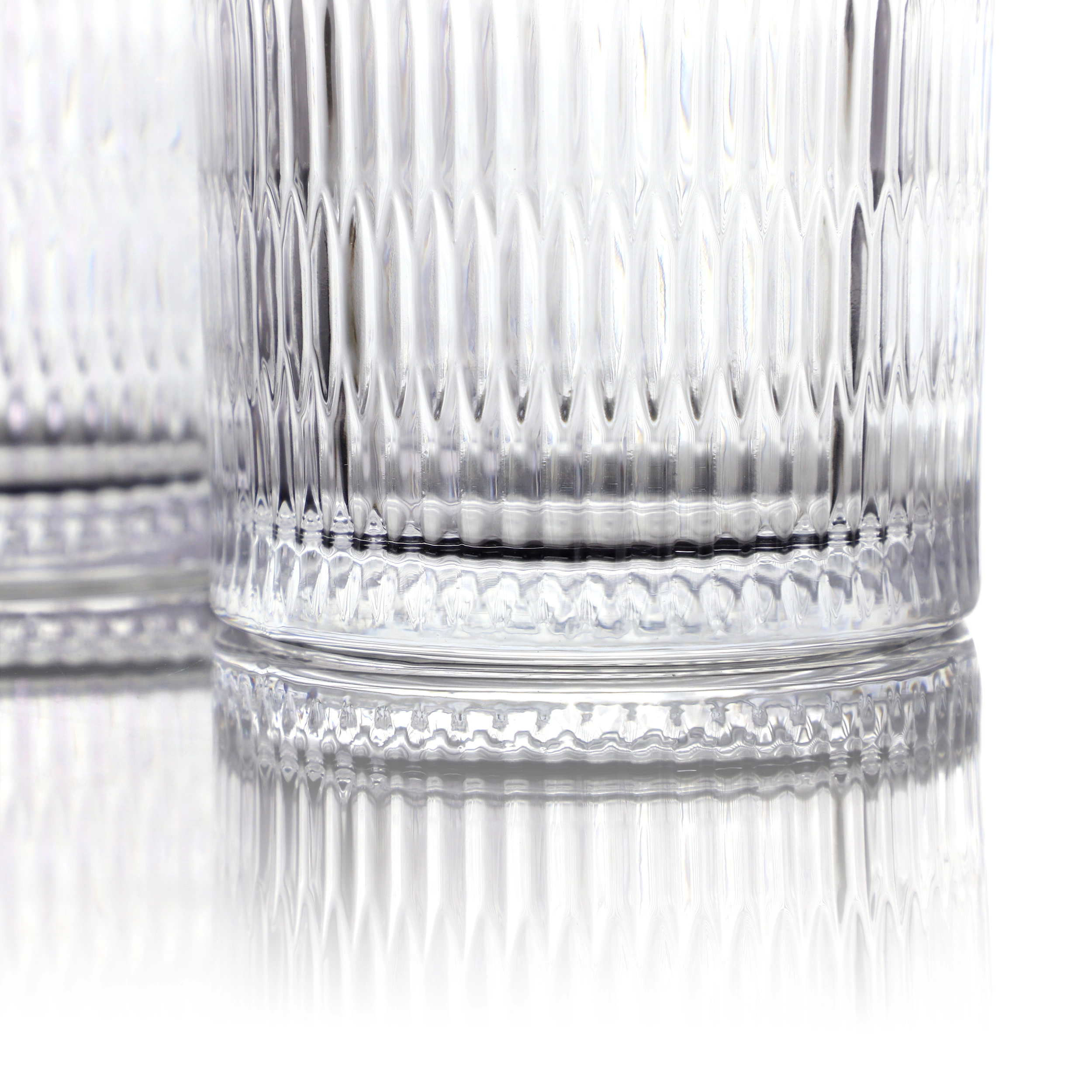 Gibson Elite Veronika 4 Piece 11 Ounce Double Old Fashioned Clear Glass Set