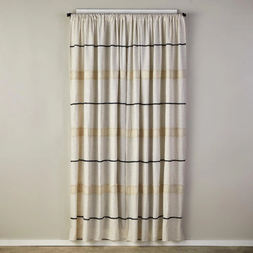 SKL Home Subtle Stripe Panel Pair - 52x63", Linen