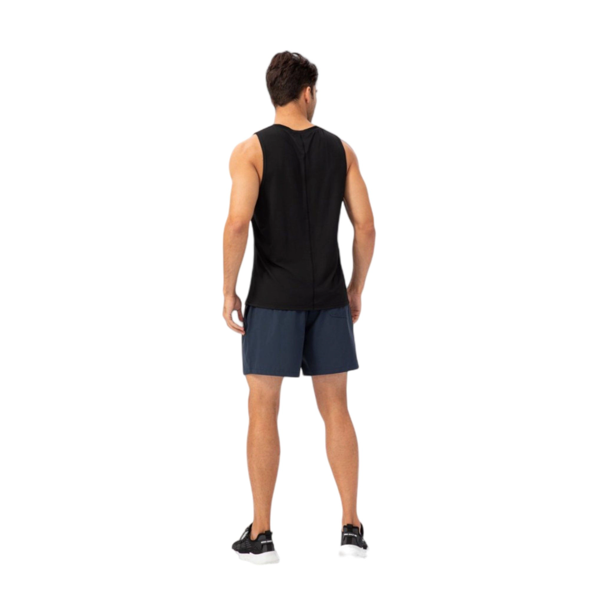 Anna-Kaci Men's Sleeveless Performance Tank Top with Side Slits and Breathable Quick-Dry Fabric