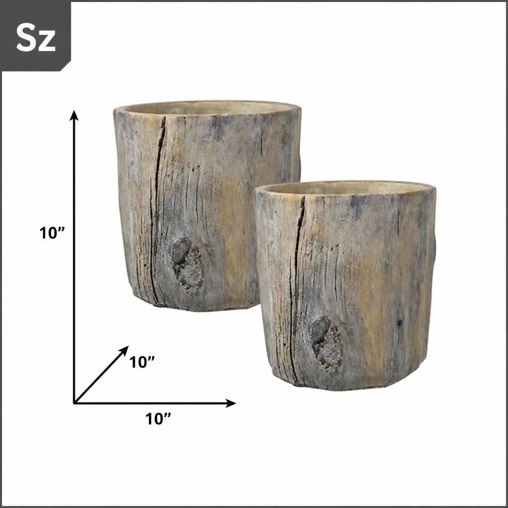 WOW PIONEER Solid Cement Outdoor Garden Planter Pot for Planting Flowers Herbs and Greenery