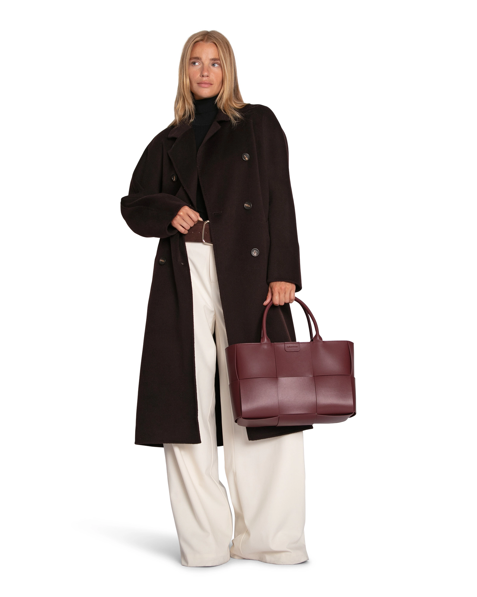 Belle & Bloom Womens Real Love Classic Double Breasted Coat