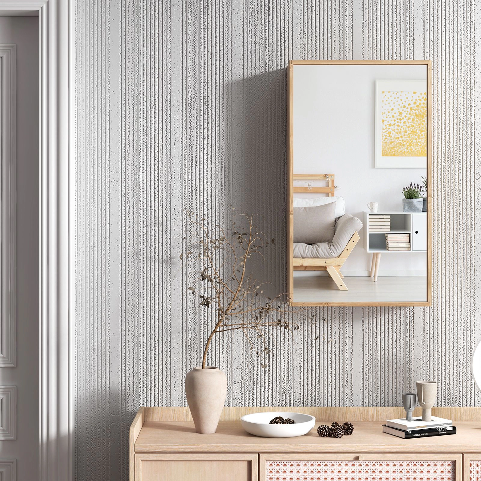 SlickBlue Wall Mounted Bathroom Mirror Cabinet, Storage