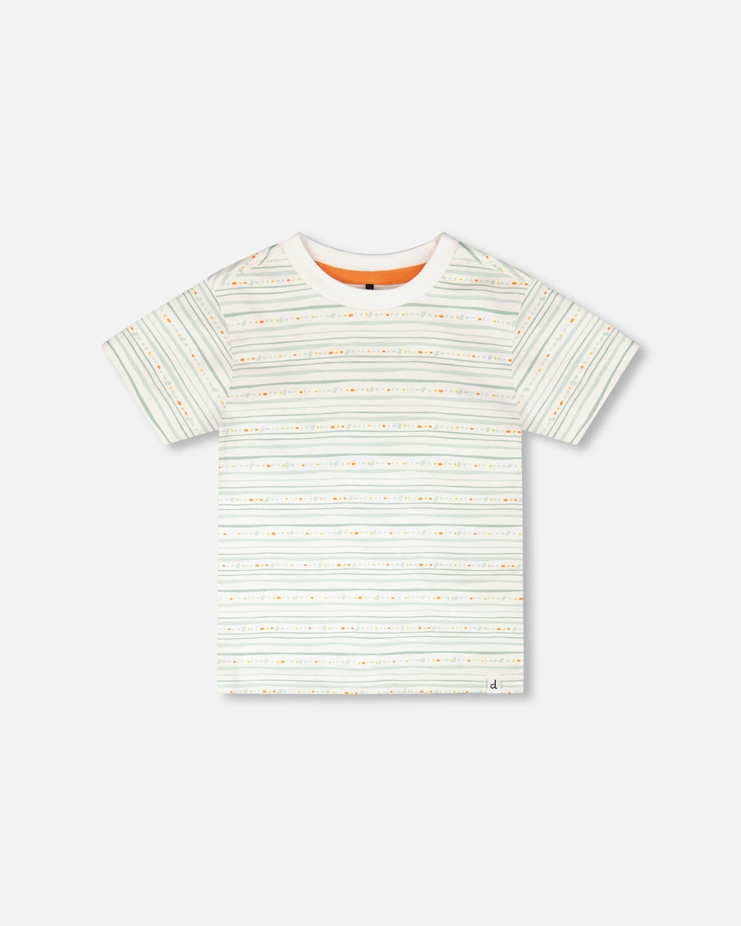 Deux par Boys Organic Cotton T-Shirt Printed Lines