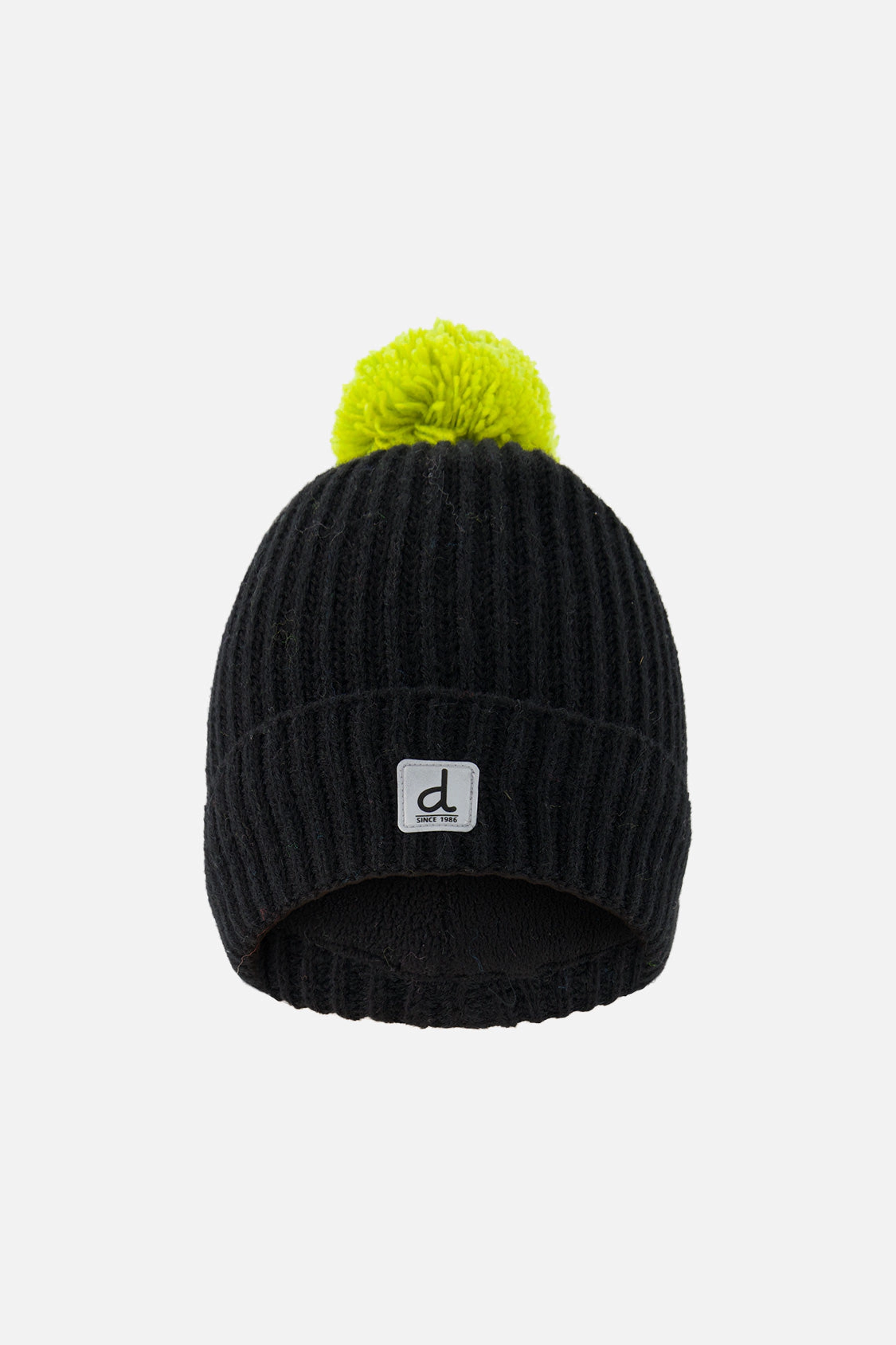 Deux par Boys Ribbed Winter Knit Hat with Pompom