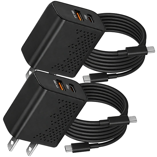 Qixxronics 2-Pack USB-C Charging Cable 6ftand USBC Fast Charger 35W for Samsung Galaxy S26 S24 S25 S22 S23, Z Flip 7 6 5 Z Fold 5 4