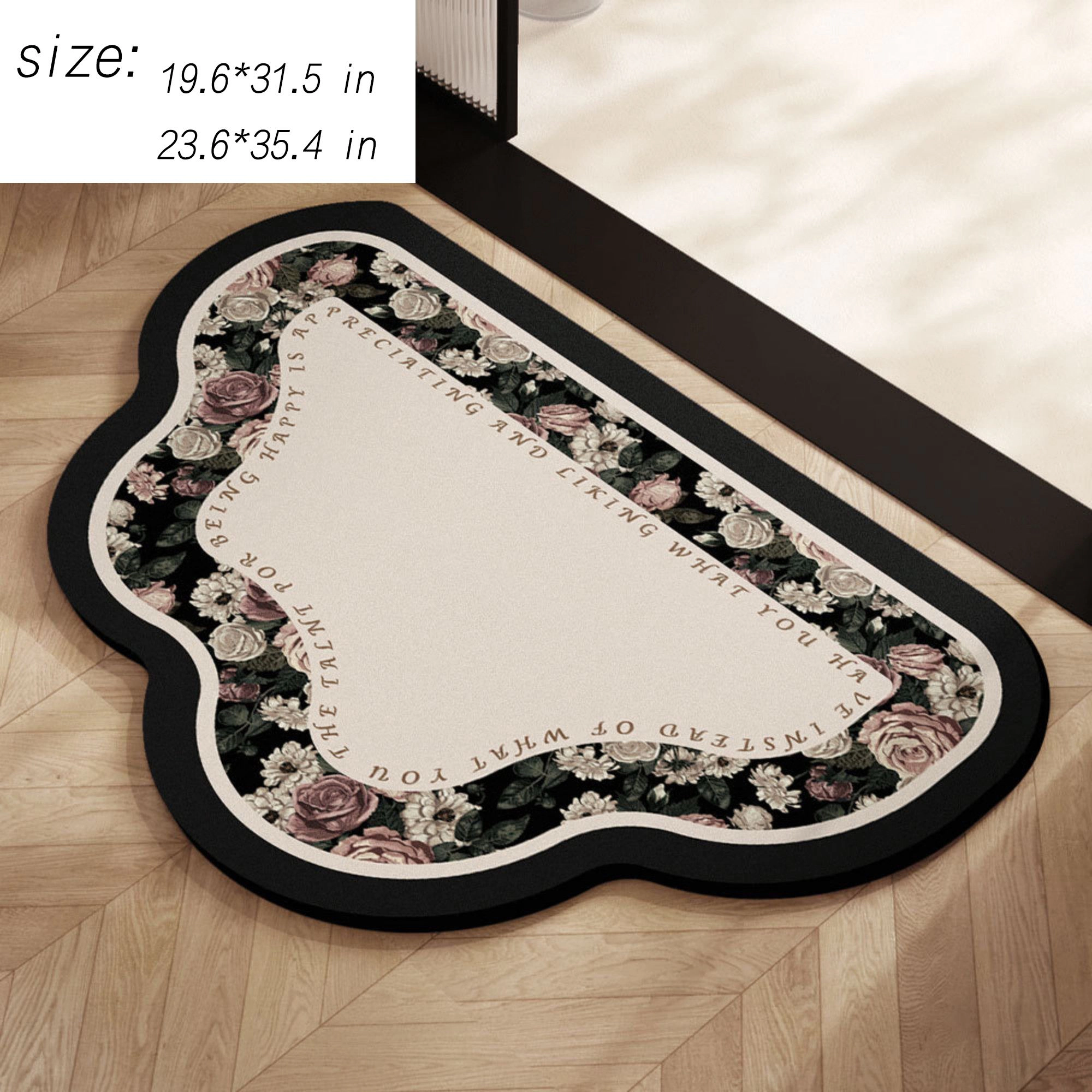 Alilang Unisex Irregular Shape Bathroom Floor Mat Non Slip Quick Dry Absorbent Bath Rug Soft Diatom Mud