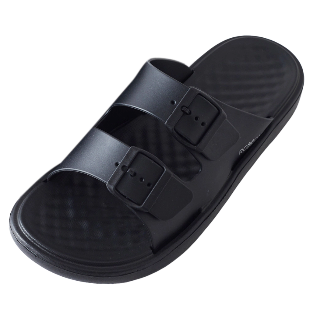 Roxoni Men's Double Buckle Comfort Slide Sandals
