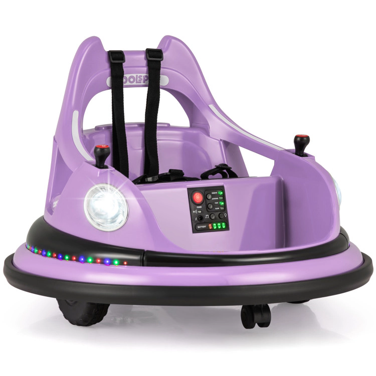 Hivvago 12V Kids Ride On Bumper Car with Remote Control and Dual Joysticks