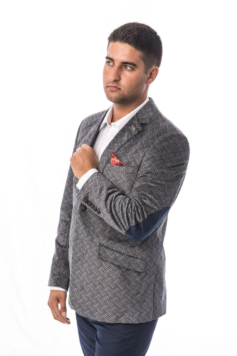 Elie Balleh Men's Slim Fit Tailored Sports Coat Jacket