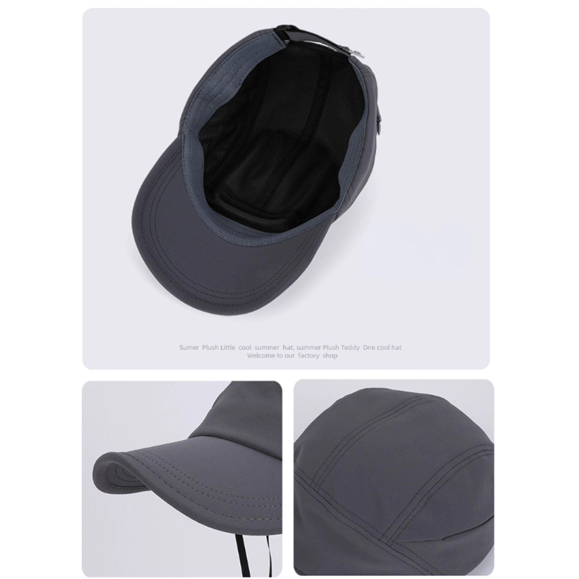 Anna-Kaci Women's Outdoor Baseball Cap with Hidden Chin Strap Breathable Lightweight Sports Sun Hat Adjustable Fit