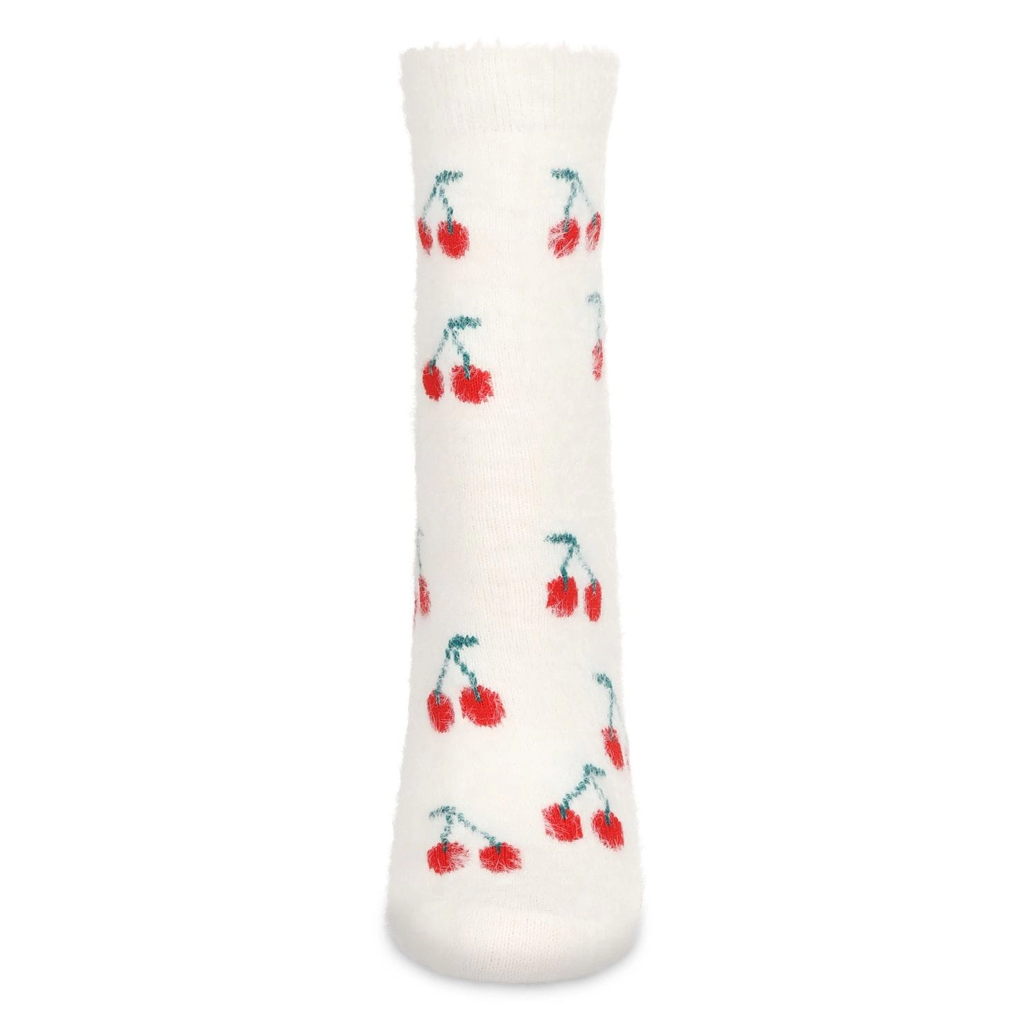 MeMoi Women's Cherries Cozy Crew Socks