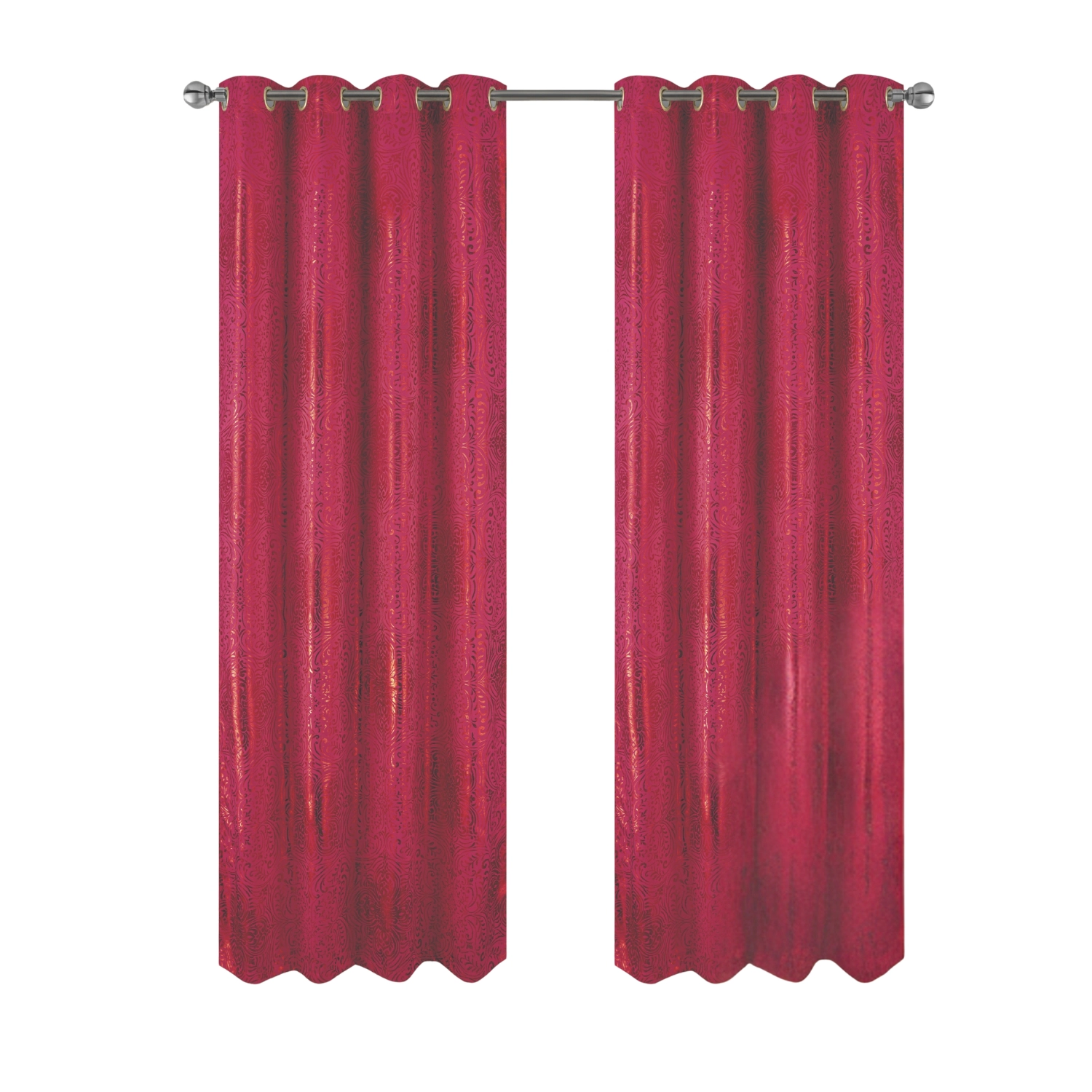 RT Designers Collection Nancy Faux Silk Grommet Curtain Panel 54" x 84