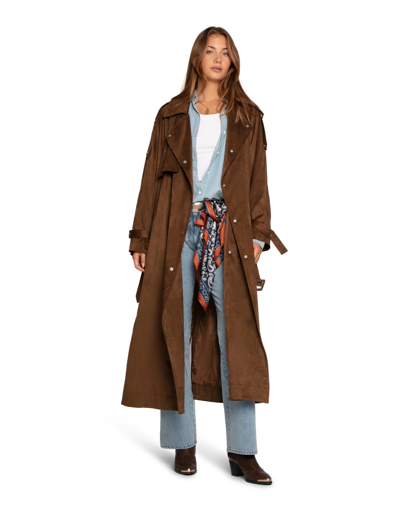 Belle & Bloom Long Lost Lover Soft Maxi Trench