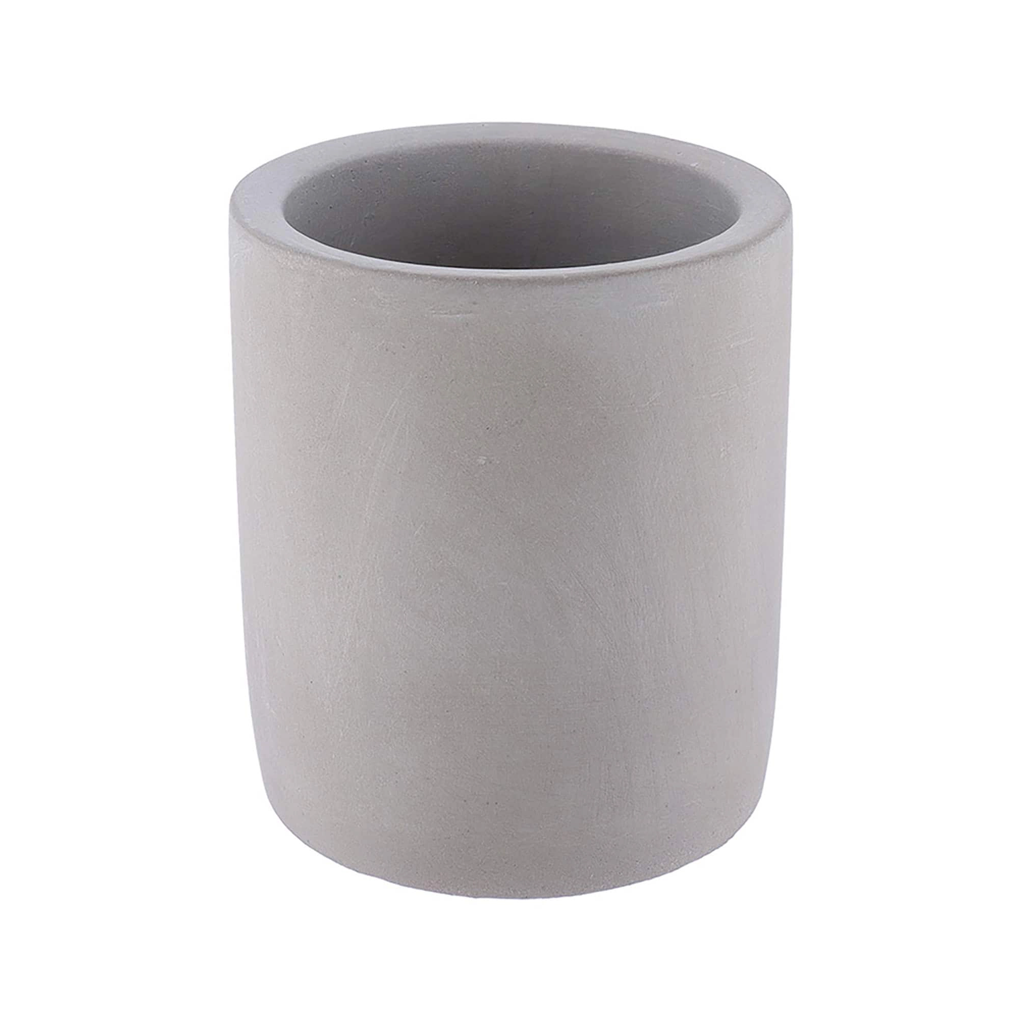 Evideco French Home Goods 8in Bamboo Tumbler - Tall Toothbrush Holder, Natural Finish