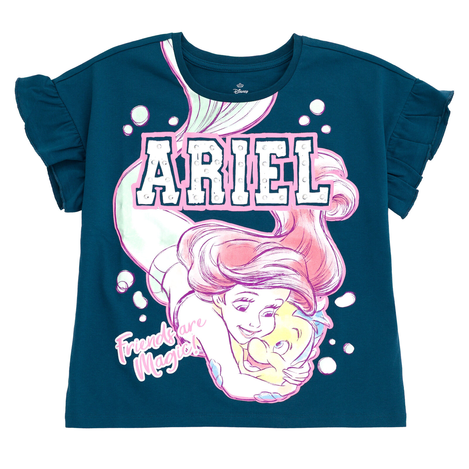 Disney The Little Mermaid Princess Ariel Girls' 2-Piece T-Shirt and Skirt Set