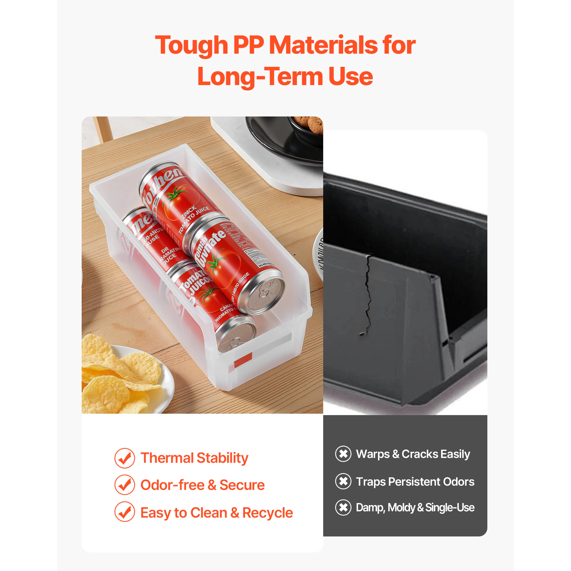 HONGGE Plastic Stackable Storage Bins Plastic Containers for Organizing Storage Bins for Closet Garage Small Parts