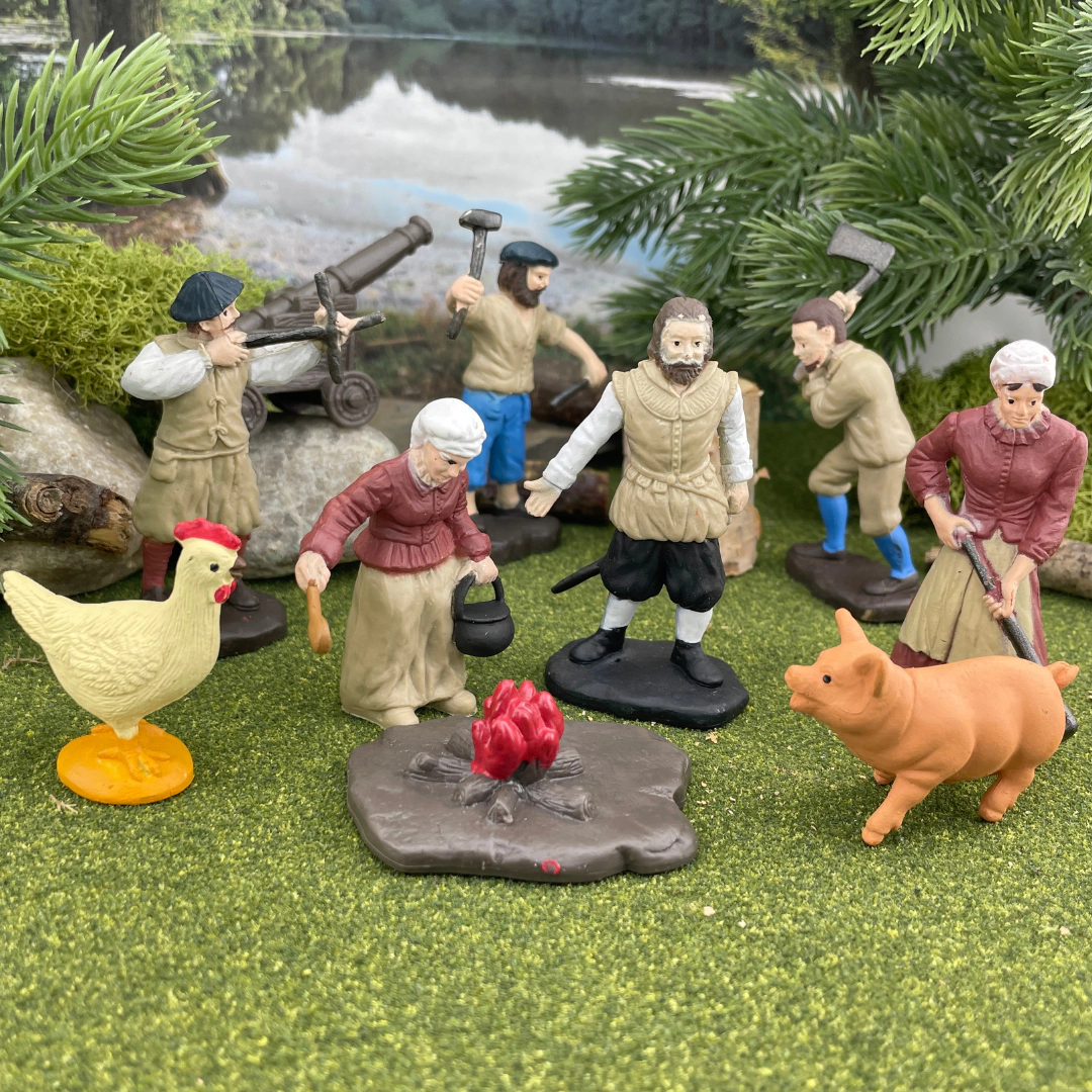 Safari Ltd. - Jamestown Settlers TOOB - contains 10 Mini Figurines