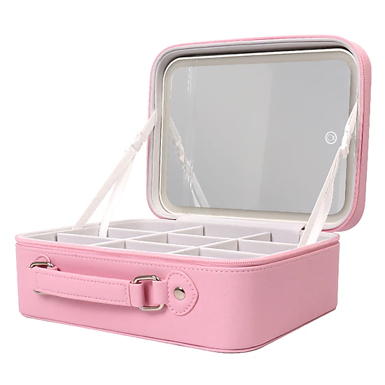 GBruno LED Lighted Travel Makeup Bag With Mirror