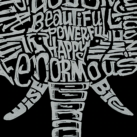 LA Pop Art Men's Word Art T-Shirt - Tusks