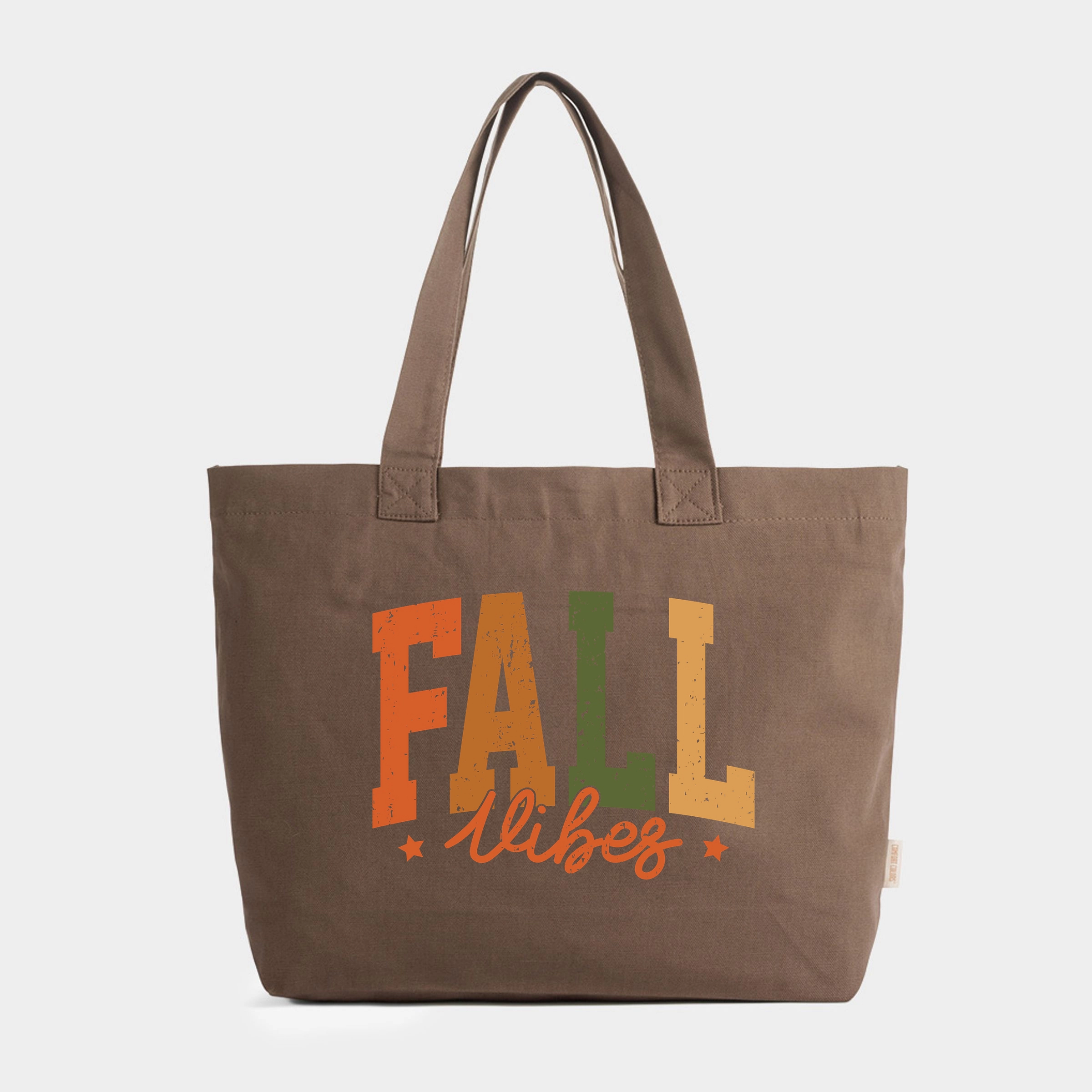 Simply Sage Market - Zippered Canvas Tote Fall Vibes Multi