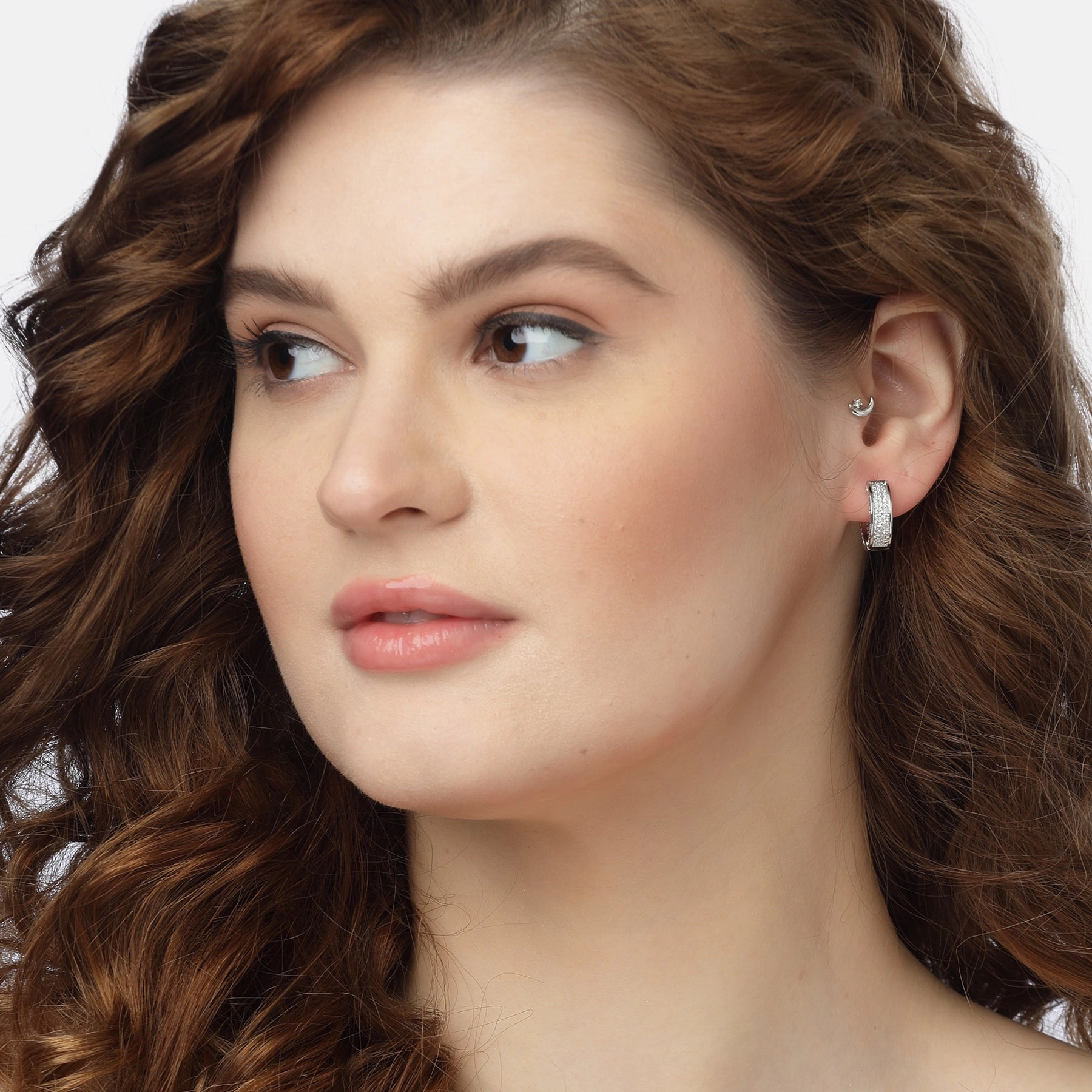 AGP PARIS Womens Beautiful Fusion Hoop Earrings