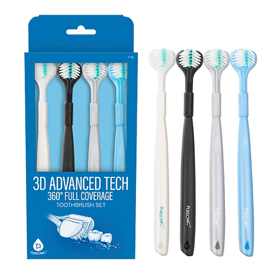 Pursonic Unisex USB Rechargeable Water Flosser & 3D Advanced Tech Toothbrush Set