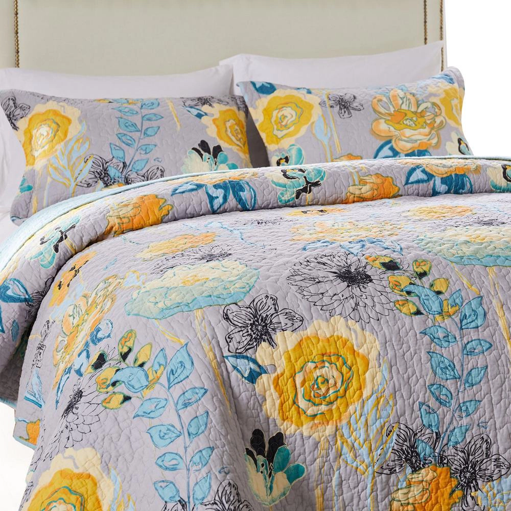 Greenland Home Fashion Watercolor Dream 100% Cotton Quilted Pillow Sham