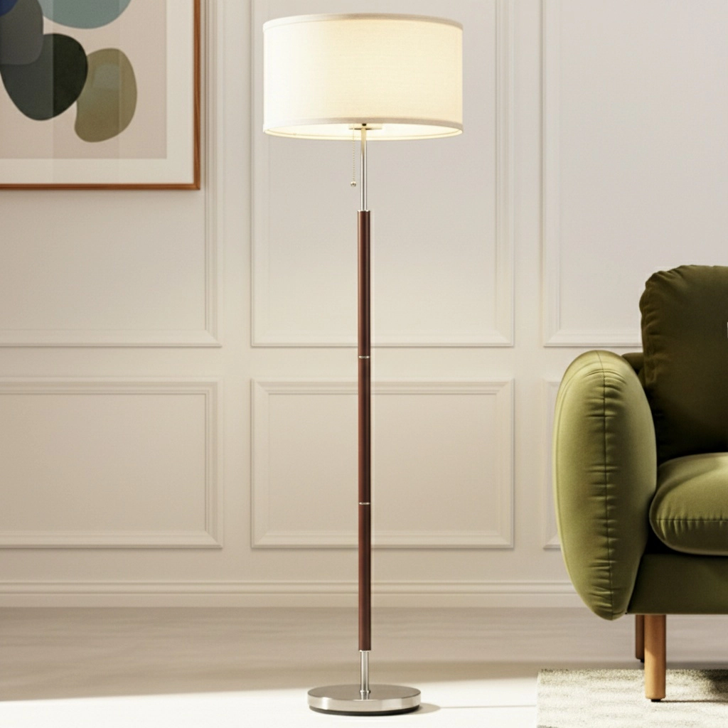 Brightech Carter Wood LED Floor Lamp