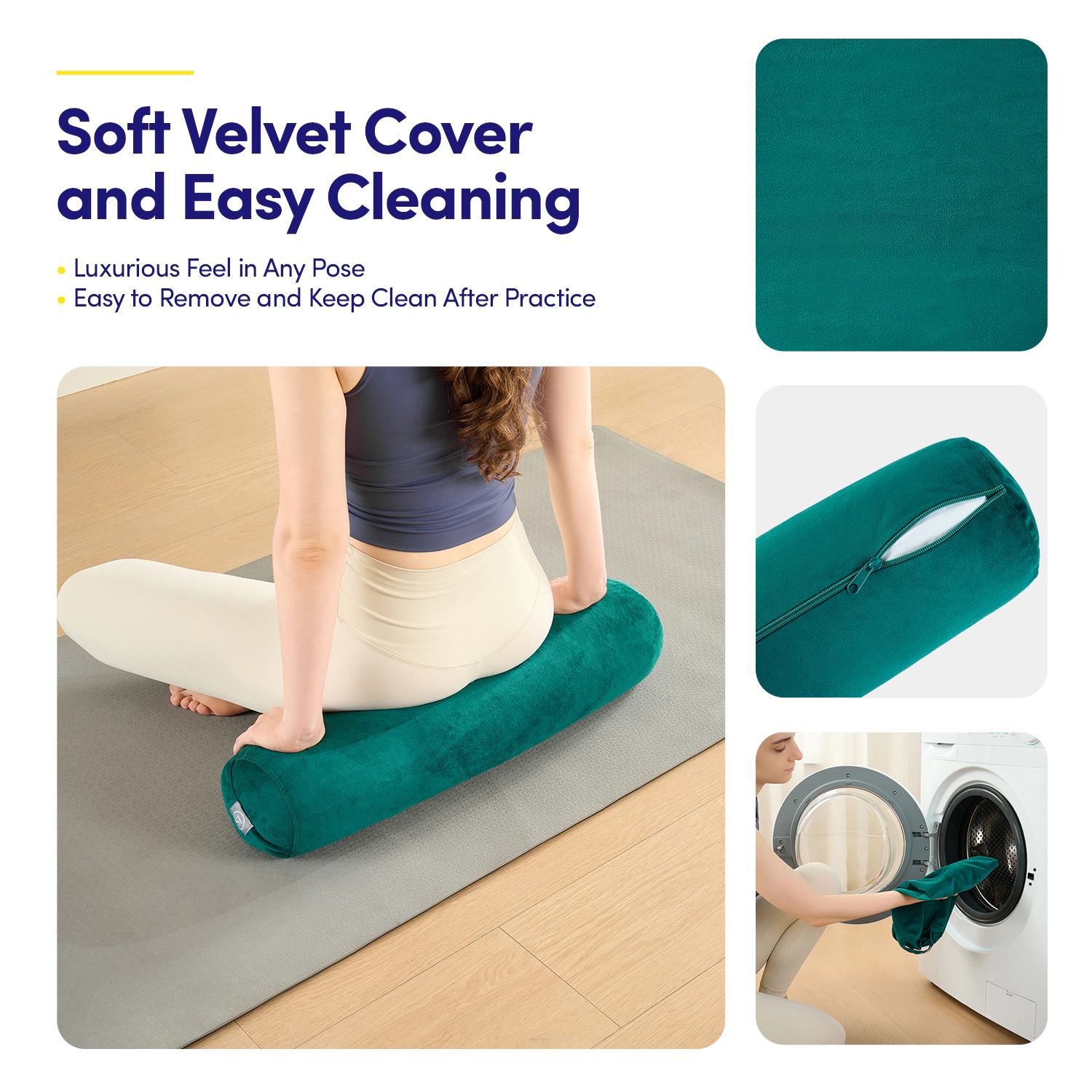 Sweet Home Collection Yoga Bolster Meditation Pillow